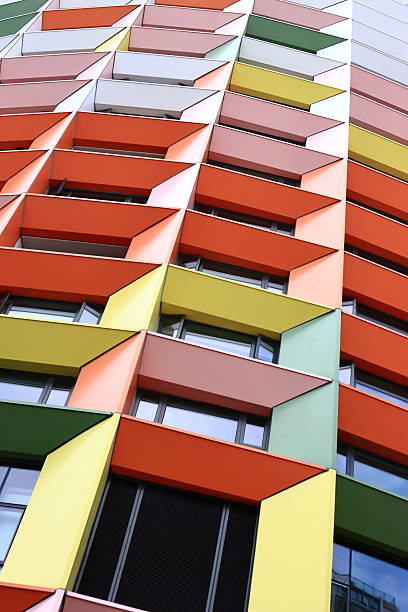 istock Modern and colourful architecture apartment building. 2209859199