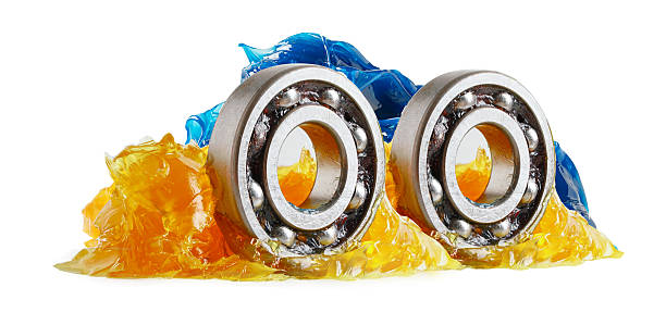 Grease and ball bearing, Blue premium quality synthetic lithium complex grease, high temperatures and machinery lubrication for automotive and industrial.