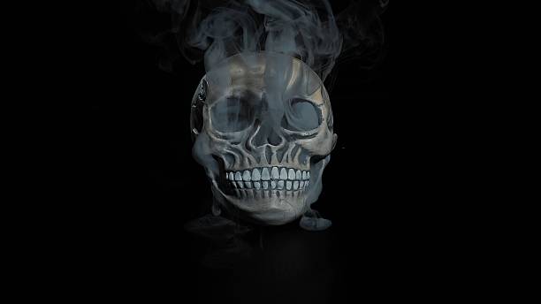 istock Mystical Smoke Surrounding an Eerie Skull in Darkness 2209871810