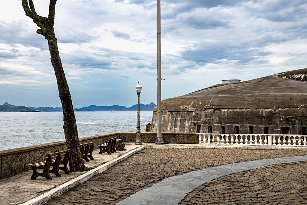 itaparica, bahia, brazil - october 13, 2023: view of Forte de Sao Lourenco, located at Ponta da Baleia, northern tip of the island of Itaparica.