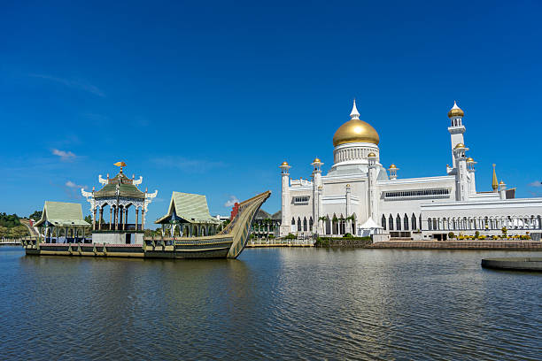 istock Omar Ali Saifuddien Mosque is a representative tourist attraction in Brunei. 2209874686