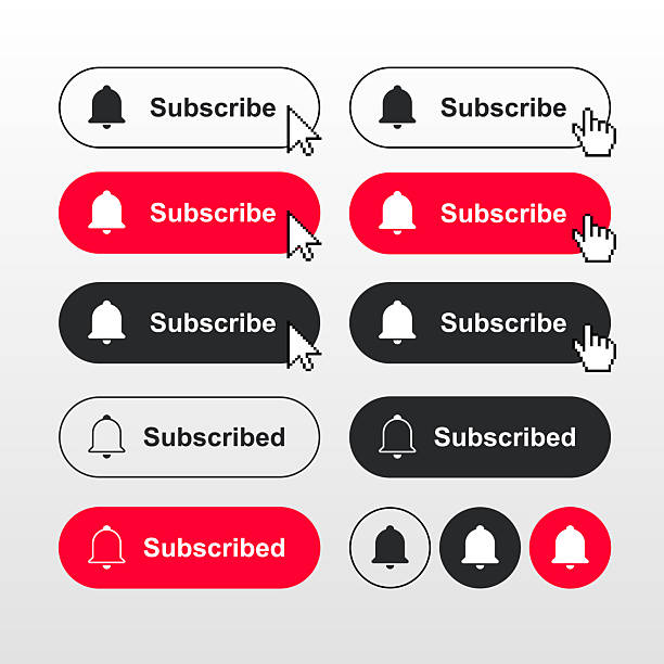 Clean subscribe buttons in various colors and states.