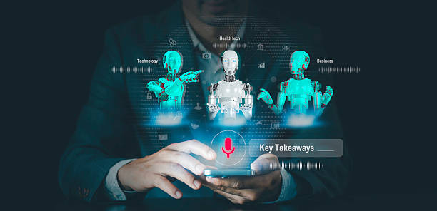 istock AI agents Key Takeaway concept. Businessmen use voice commands to enable Artificial intelligence to help search engines, Communication responds in real-time voice, and Futuristic technology transformat 2209883421
