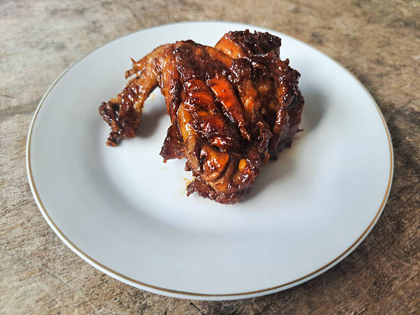 istock Delicious Grilled Chicken Wings On A Plate. Food Menu. 2209895509