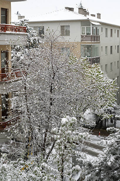 istock Rare April Snow Covers Ankara 2209897103
