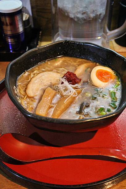istock Niboshi (dried sardine) ramen with spicy miso in Kurashiki, Japan 2209909201