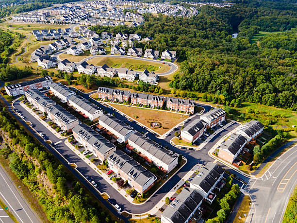 istock Aerial view of a new residential area. panoramic image 2209922356