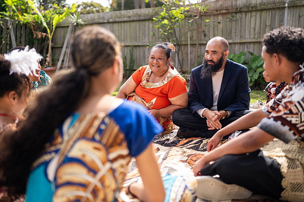 istock Pacific Islander Family in Traditional Attire 2209922996