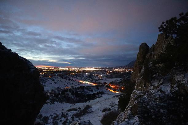 istock Snowy Sunrise over Colorado Springs 2209924206
