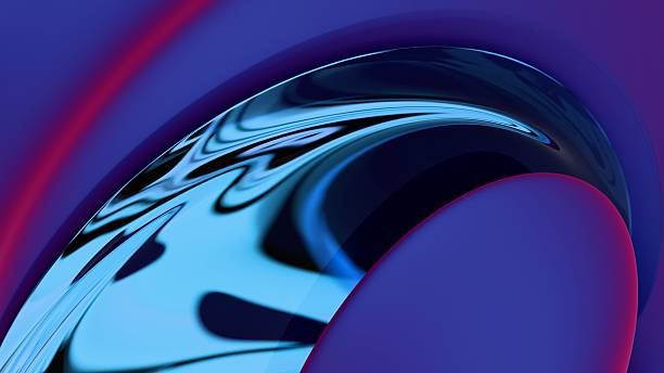 istock A swirling metallic arc in blue and orange gradients, creating fluid reflections and a modern wave pattern that merges illusions and synergy in a futuristic abstract design. 2209933350