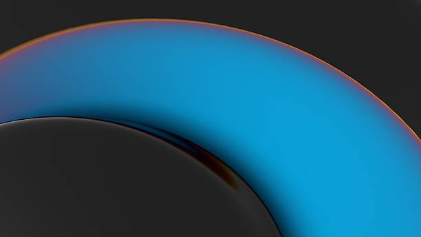 Fluid swirl of black, orange, and blue gradient forms a modern wave pattern, blending illusions, synergy, and technology into an abstract, futuristic design.