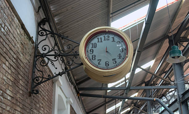 istock Nice photo of a clock at a train station 2209944619