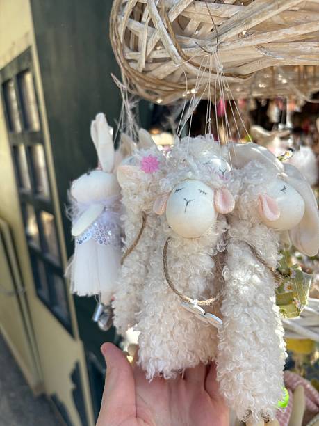 istock Cute plush toys at the Easter market 2209945538