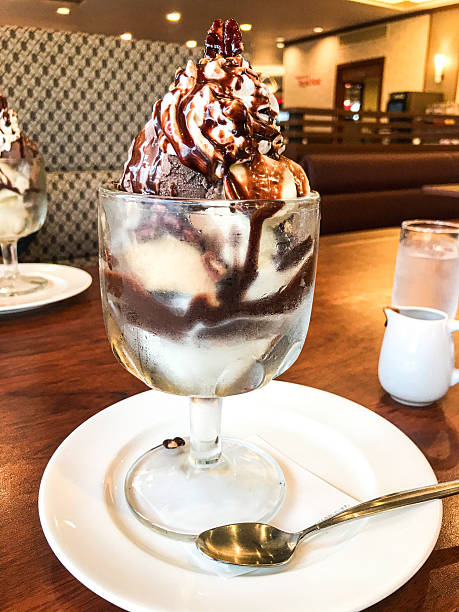 Chocolate parfait at a Japanese family restaurant