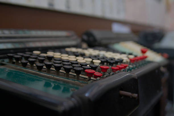 istock beautiful old typewriters and colorful keys 2209956679