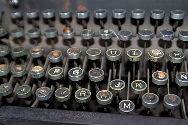 Nice picture of old typewriter keys