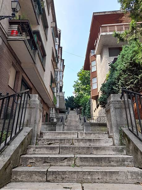 istock Stone staircase between houses in Budapest 2209975206