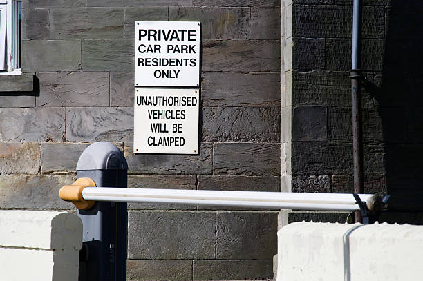 istock No parking private car park outside office building 2209980944