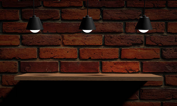 istock Brickwall old vintage lamp lightbulb wall texture light interior mockup empty texture vintage modern brickwall background wallpaper advertisement product interior retro lamp lightbulb grunge retro art 2209993297