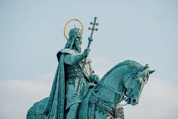 istock St. Stephen bronze statue on a horse in Budapest Hungary 2209999543