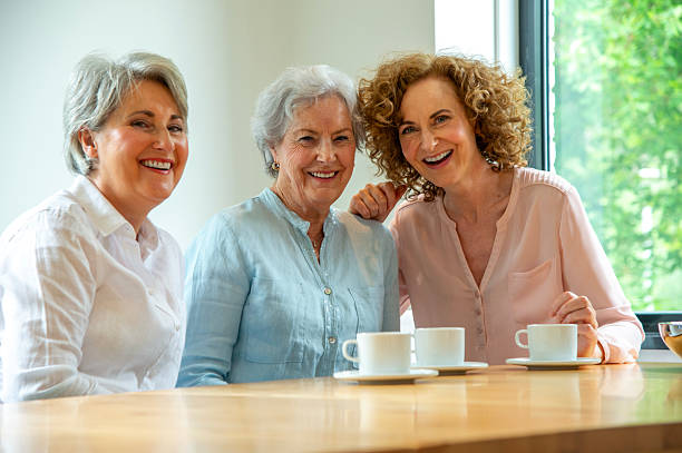 istock Senior Mother and two daughters portrait 2210016021