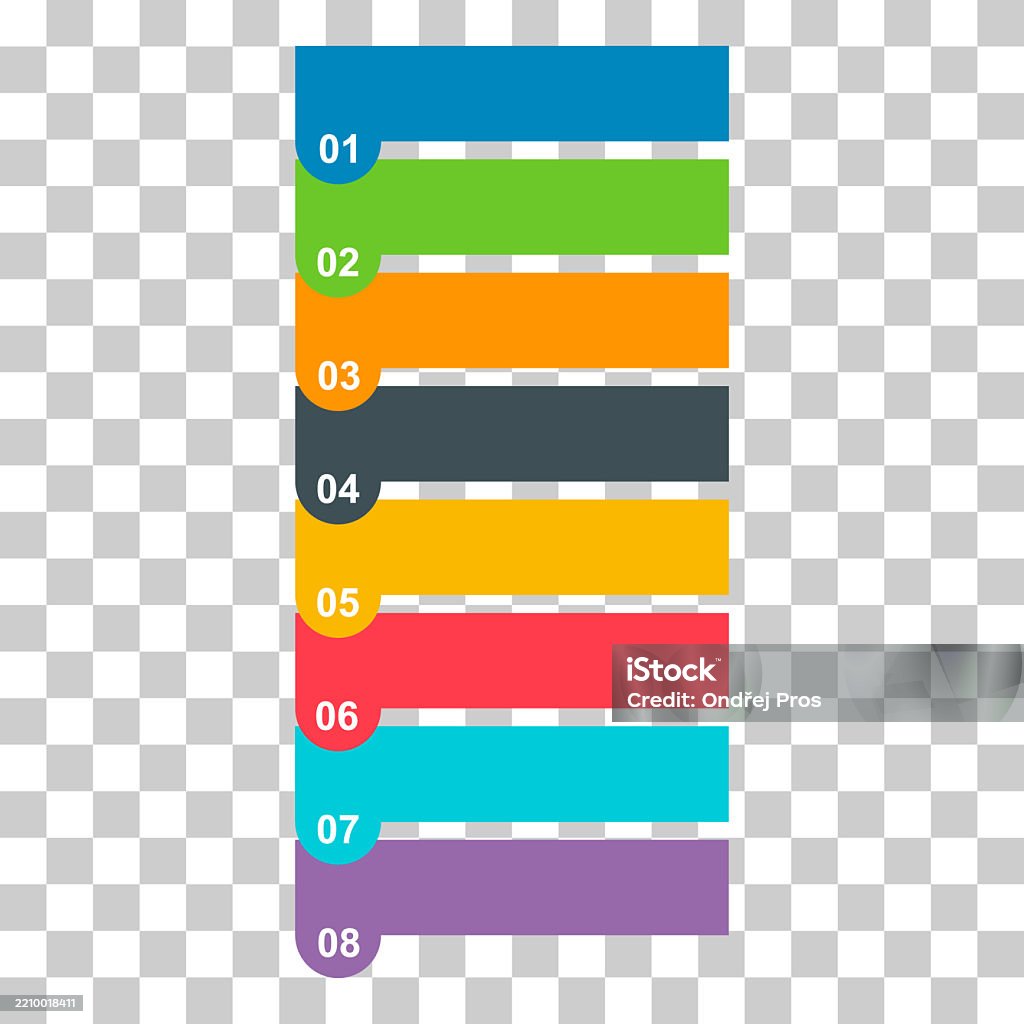 Eight Step Infographic Vertical Diagram Business Information Design ...