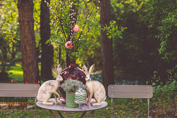 Flower arrangement in the garden