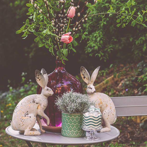 Flower arrangement in the garden