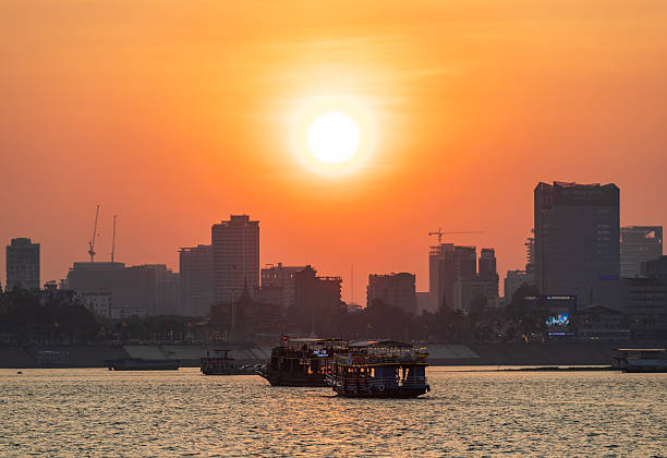 Phnom Penh sunset in Cambodia
