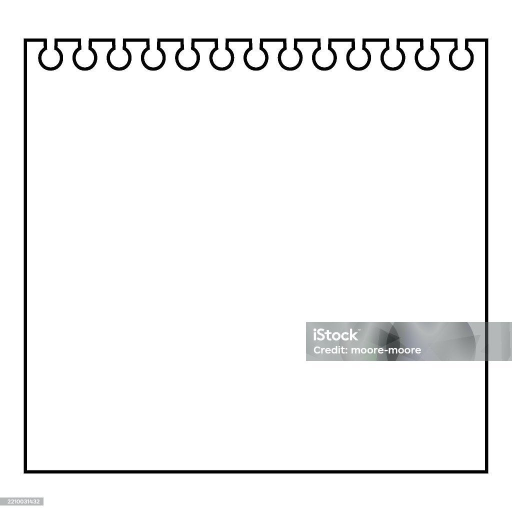 Notebok Frame Spiral Notebook Style Frame Vector Design Stock Illustration - Download ...