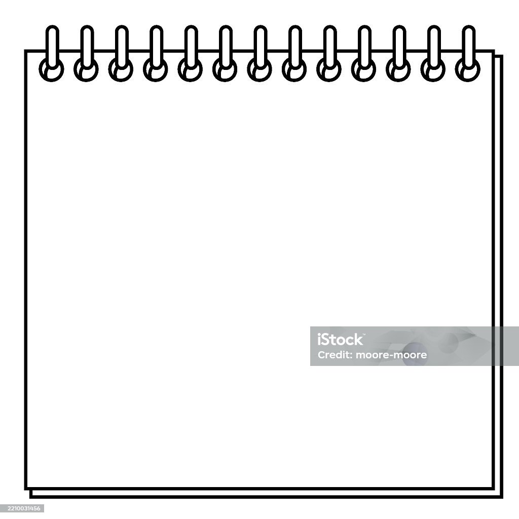 Spiral Notebook Style Frame Vector Design Stock Illustration - Download ...