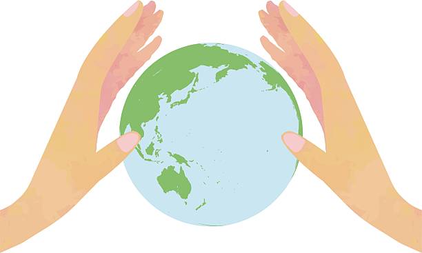 istock Hands Holding the Earth – Caring for Our Planet and Future / illustration material (vector illustration) 2210031697