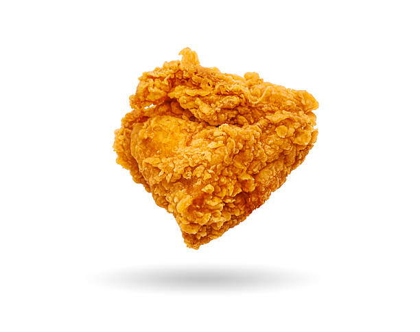 istock Chest piece fried chicken isolated on white background. 2210033627
