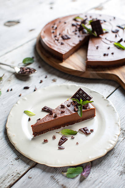 istock Slice of vegan chocolate mousse cake 2210038057