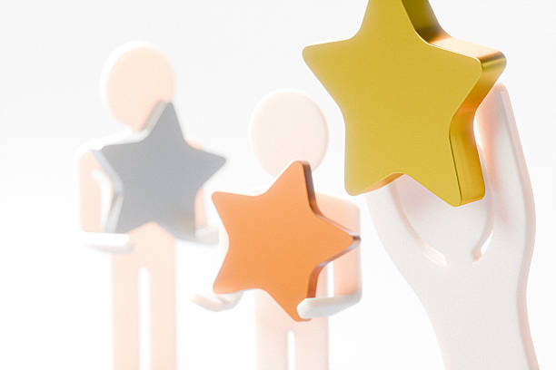 istock 3D Award Podium Figures with Stars 2210066097