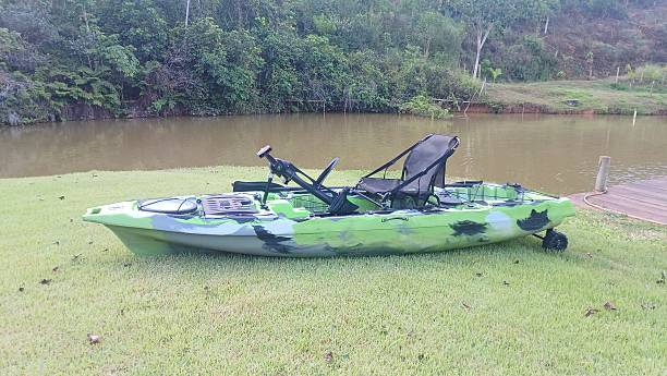 istock Kayak fishing on the dam 2210069624