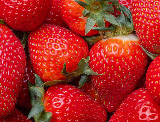 istock Top view strawberries close up. Strawberries as a background 2210076079