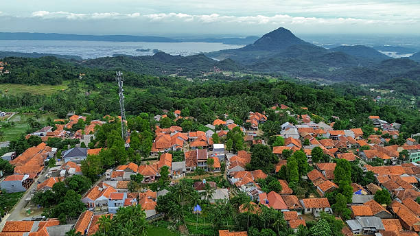 istock Aerial View of Mount Parang and Traditional Village in West Java, Indonesia 2210082720