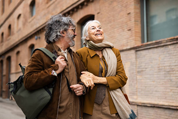 istock Mature partners basking in holiday bliss while exploring cobbled streets 2210086763