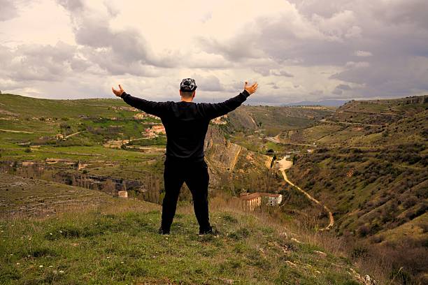 Person in nature enjoying the scenery