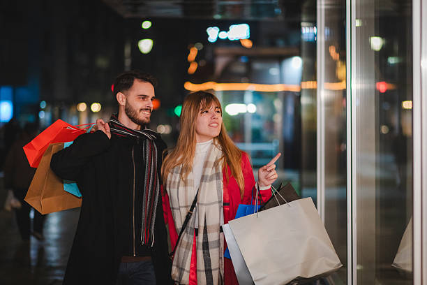 istock Romantic couple shopping together 2210091148