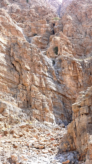 Angular Rock Example Dark Red Cliffs Reveal Angular Rock Surfaces Orange Cracks Run Sharply ...