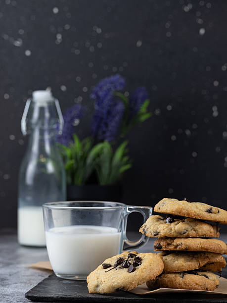 istock stack of chocolate cookies accompanied by a glass of milk 2210092319