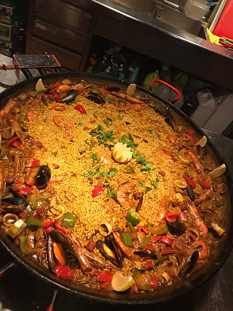 istock Seafood Paella Closeup Kitchen Whole 2210094707