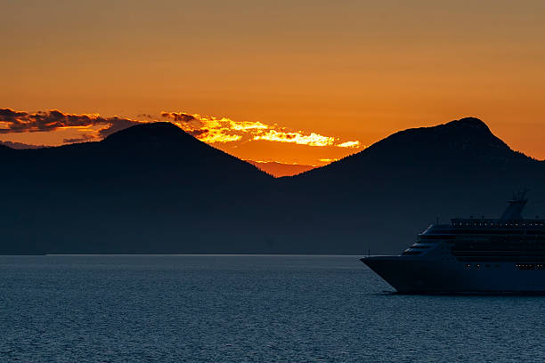 istock Evening Sky and Mountain Ranges on the Inside Passage, AK 2210094890