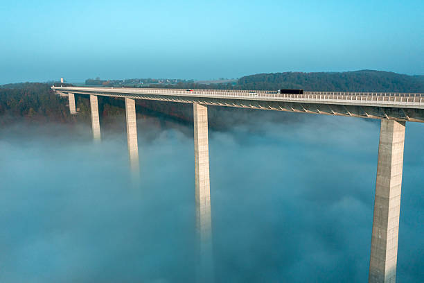 istock Highway bridge at sunrise over the Kocher river valley in Germany 2210101617