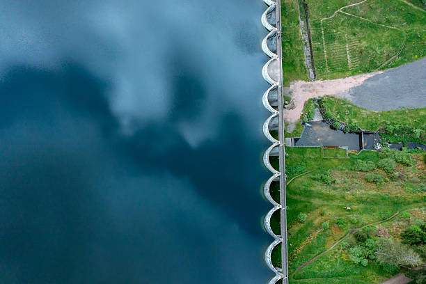istock Above view with mountain water reservoir in Black Forest, Germany 2210107988