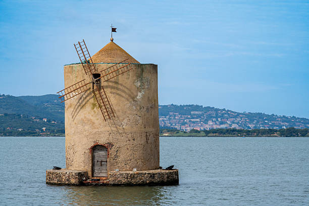 old windmill in Orbetello - italy - photo