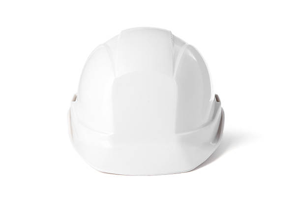 istock One hard hat isolated on white. Safety equipment 2210126816