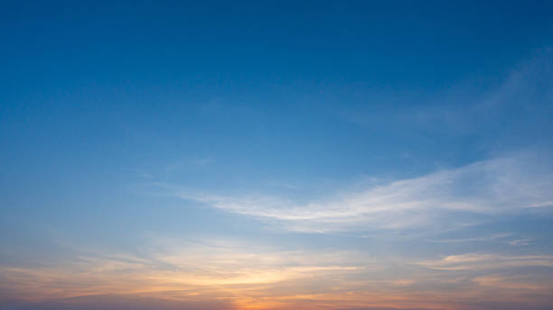 istock Blue sky with soft cloud on sunrise or sunset time. Nature background 2210133447